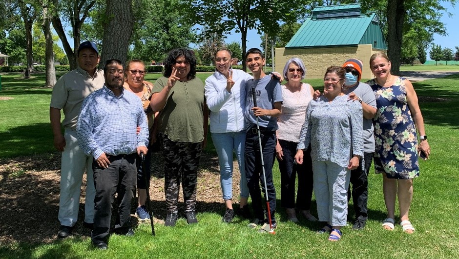 CRAG members in a park.
