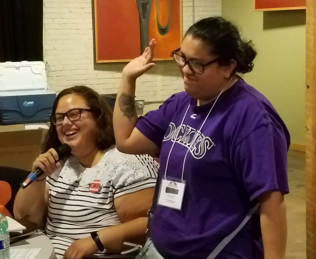 Isamar Venegas, Self-Advocate, Payette and interpreter, Cris Cuevas